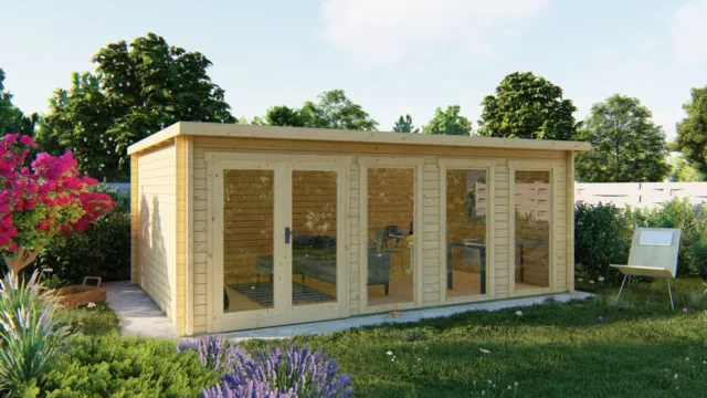 Blokhut - Tuinhuis Gabriella | 58 mm | onbehandeld