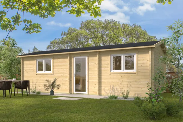 Blokhut - Tuinhuis Ava | 70 mm | vuren onbehandeld